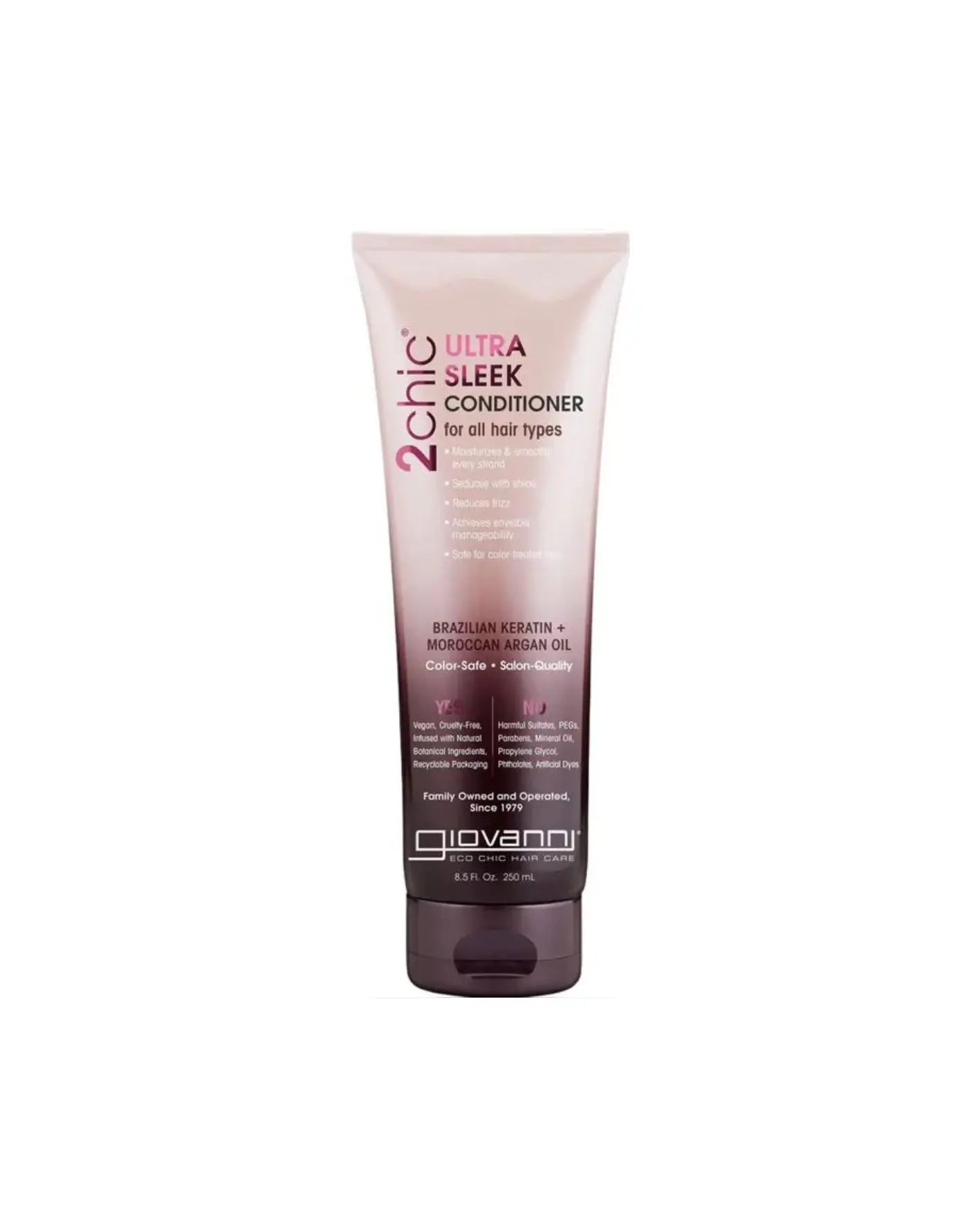 Kondicionierius su brazilišku keratinu ir arganų aliejumi ULTRA SLEEK GIOVANNI GlowAmeli