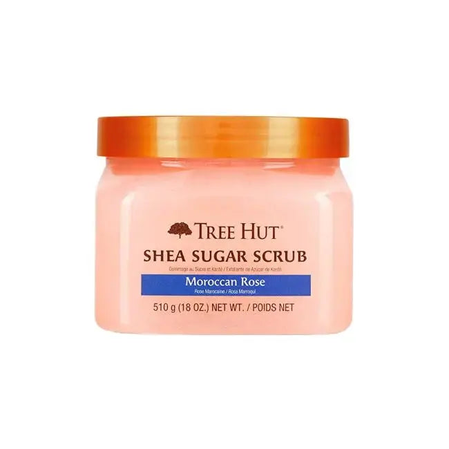 Tree Hut Shea Sugar Moroccan Rose kūno šveitiklis GlowAmeli