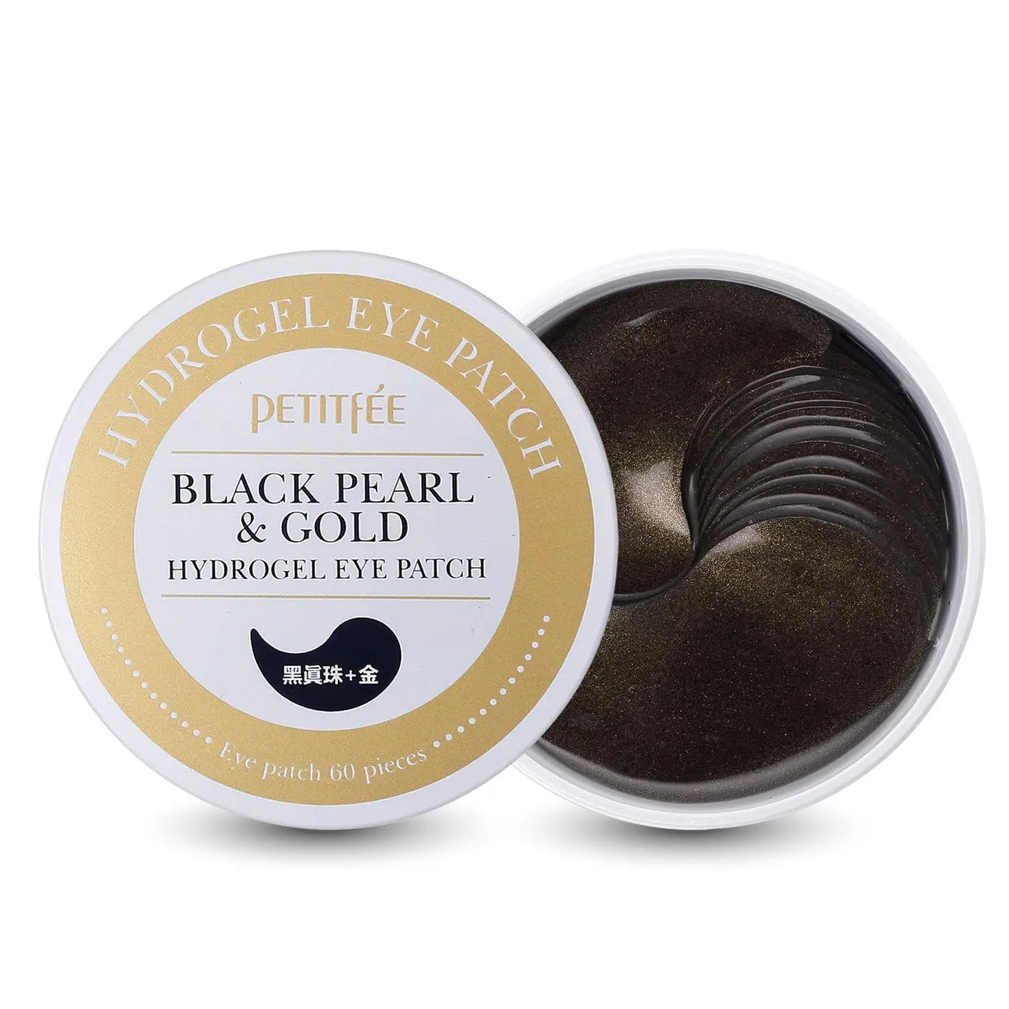 PETITFEE BLACK PEARL + GOLD HYDROGEL paakių kaukės GlowAmeli