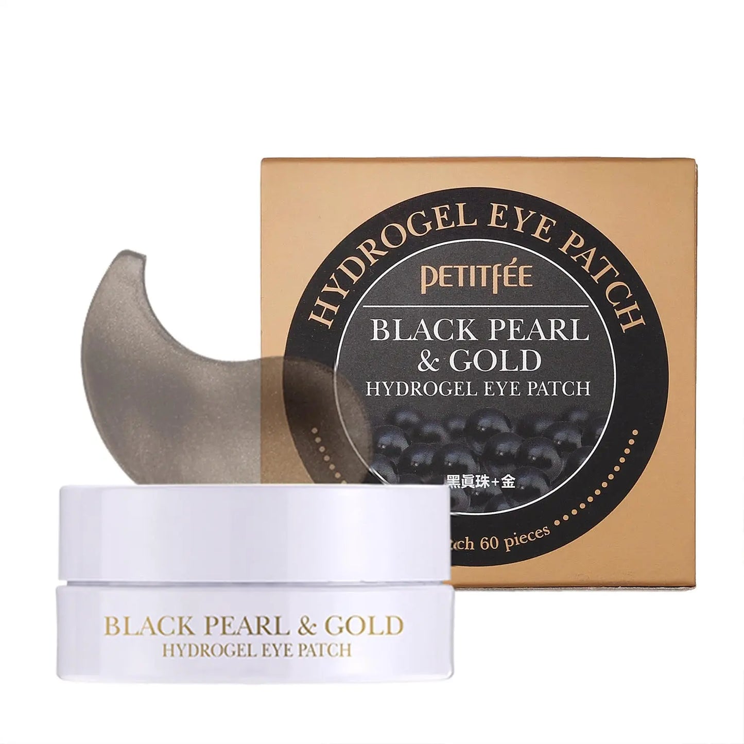 PETITFEE BLACK PEARL + GOLD HYDROGEL paakių kaukės GlowAmeli