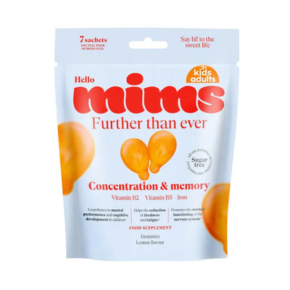 MIMS Kids Concentration and Memory guminukai su vitaminais vaikų koncentracijai ir atminčiai GlowAmeli