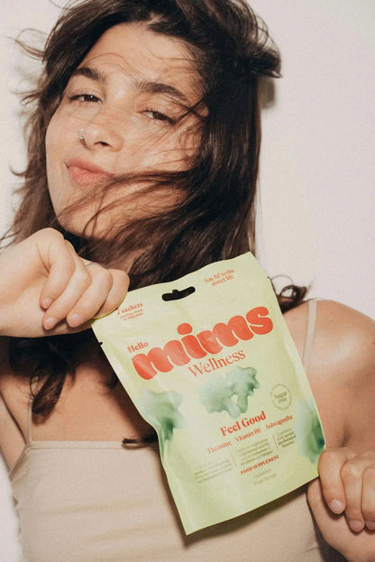 MIMS Wellness guminukai su vitaminais atsipalaidavimui ir energijos palaikymui GlowAmeli