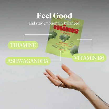 MIMS Wellness guminukai su vitaminais atsipalaidavimui ir energijos palaikymui GlowAmeli