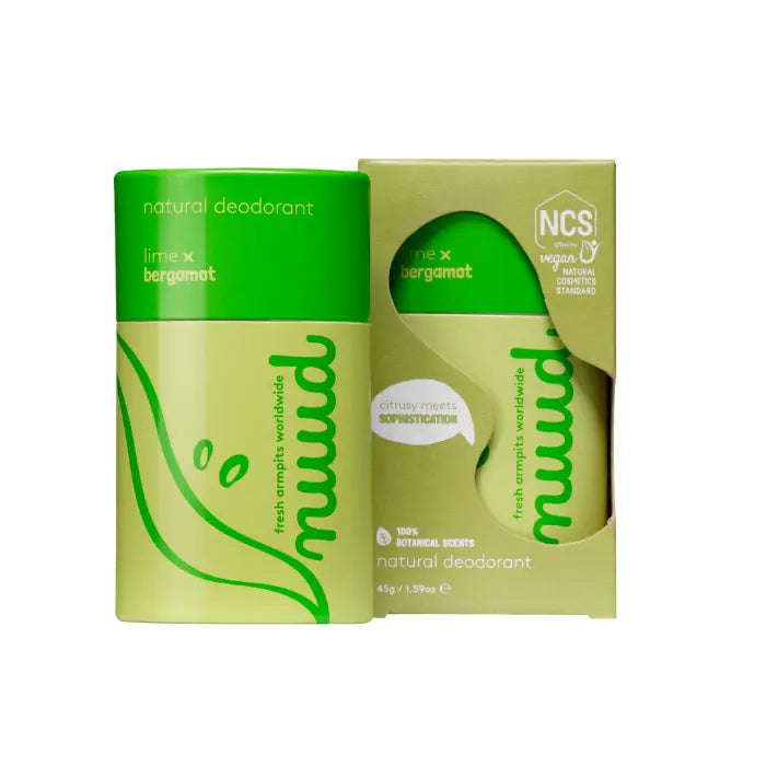 NUUD natūralus pieštukinis dezodorantas Lime x Bergamot, 45 g NUUD