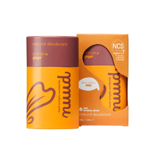 NUUD natūralus pieštukinis dezodorantas Orange x Ginger, 45 g NUUD
