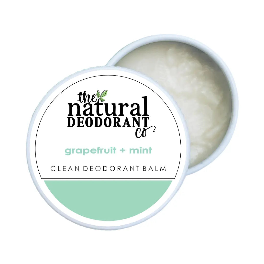 THE NATURAL DEODORANT CO. GAIVUS BALZAMINIS MINI DEZODORANTAS GREIPFRUTAI + MĖTOS GlowAmeli