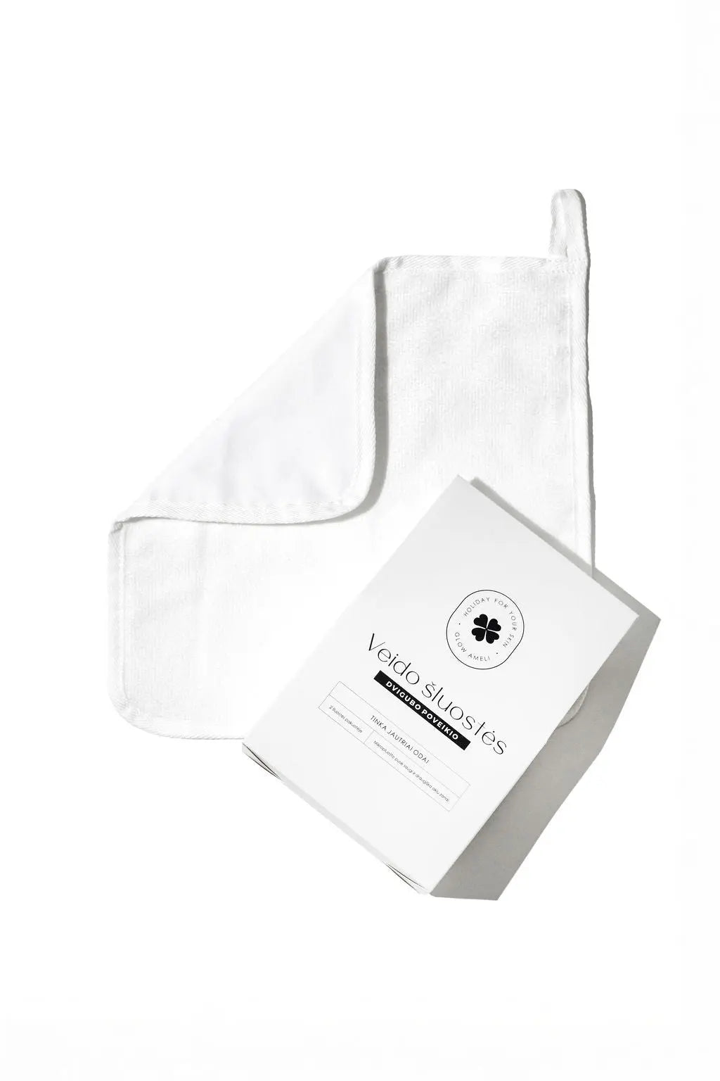 Glow Ameli“ dvipusės veido šluostės – 100 % ekologiškas muslinas ir mikropluoštas (2 vnt.) GlowAmeli