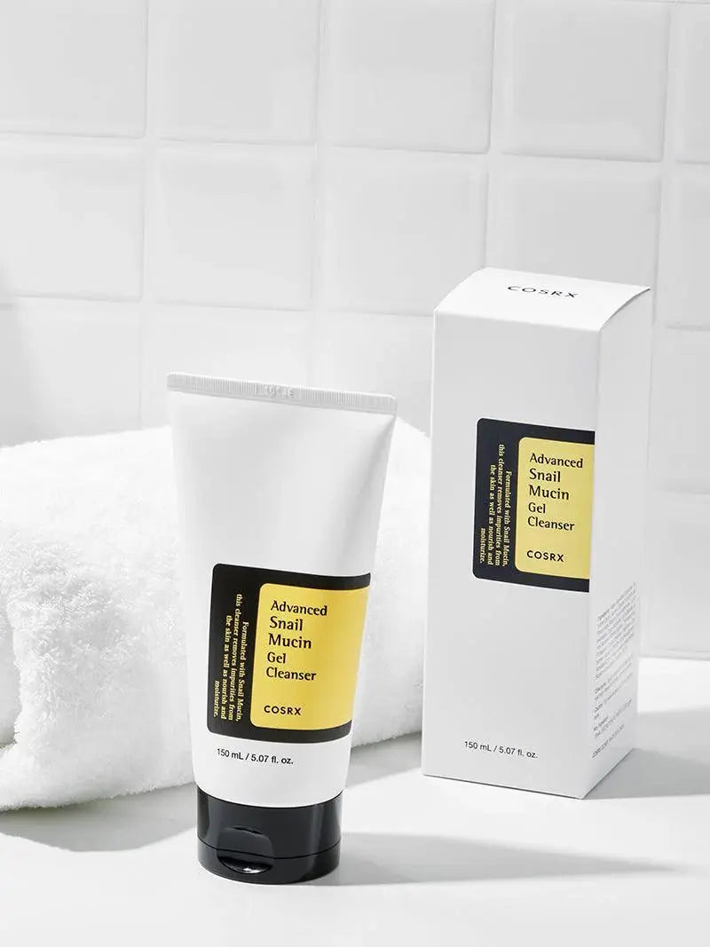 COSRX Advanced Snail Mucin Gel Cleanser – Gelinis veido valiklis GlowAmeli