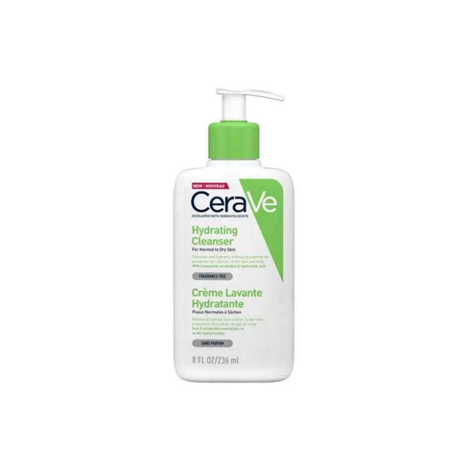 CeraVe veido ir kūno prausiklis Hydrating Cleanser | Drėkinamasis prausiklis normaliai ir sausai odai 236 ml GlowAmeli