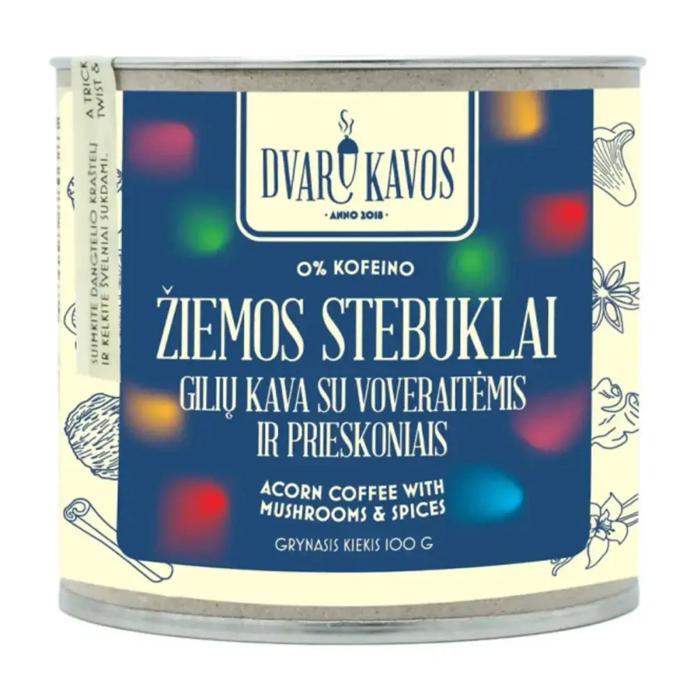 Gilių kava DVARO KAVOS Žiemos Stebuklai, 100 g GlowAmeli