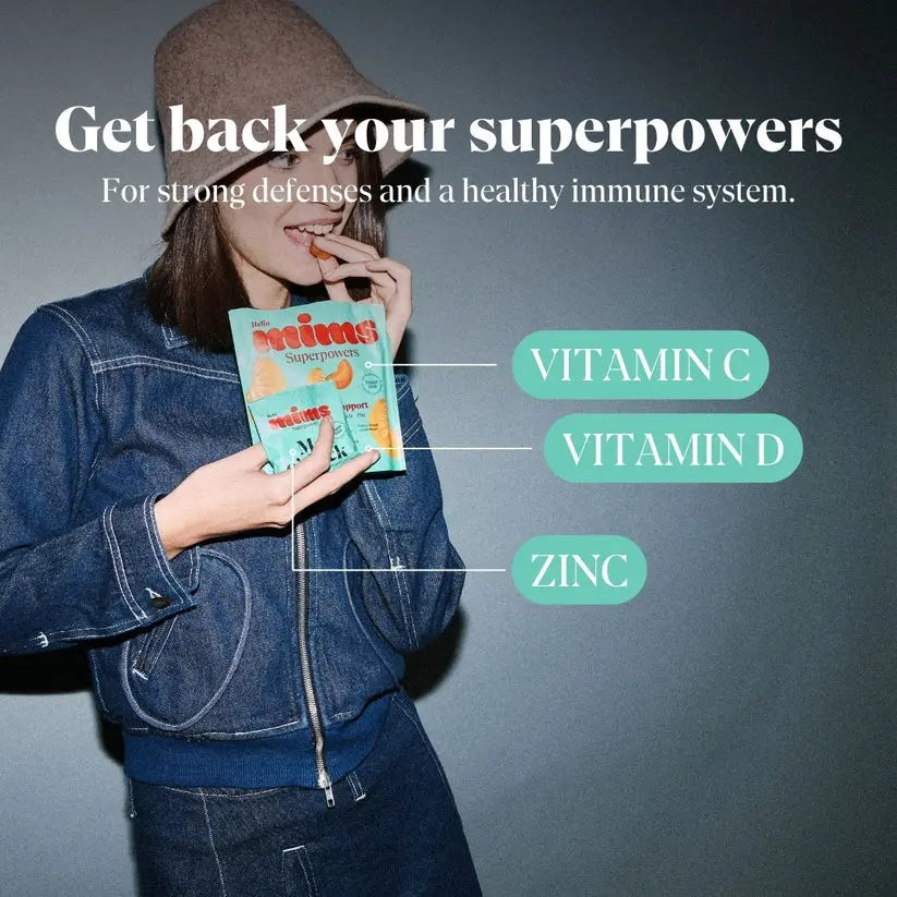 MIMS Immune Support guminukai su vitaminais imunitetui GlowAmeli